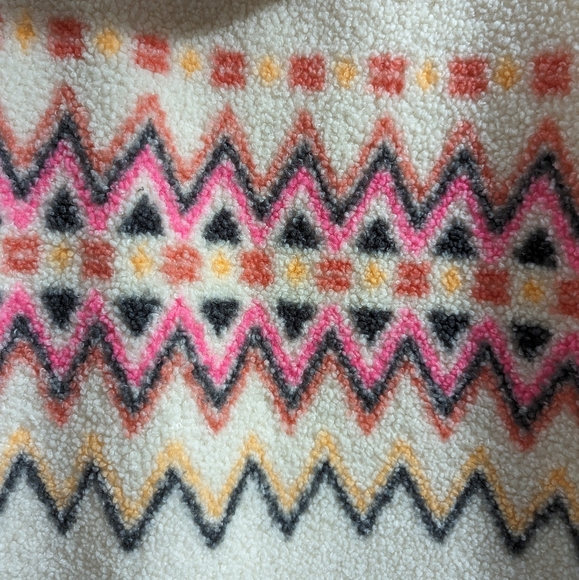 Loft Fair Isle Mock Neck Sherpa Top - Picture 3 of 4